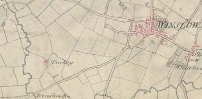 1813 Ordnance Survey map of Winslow